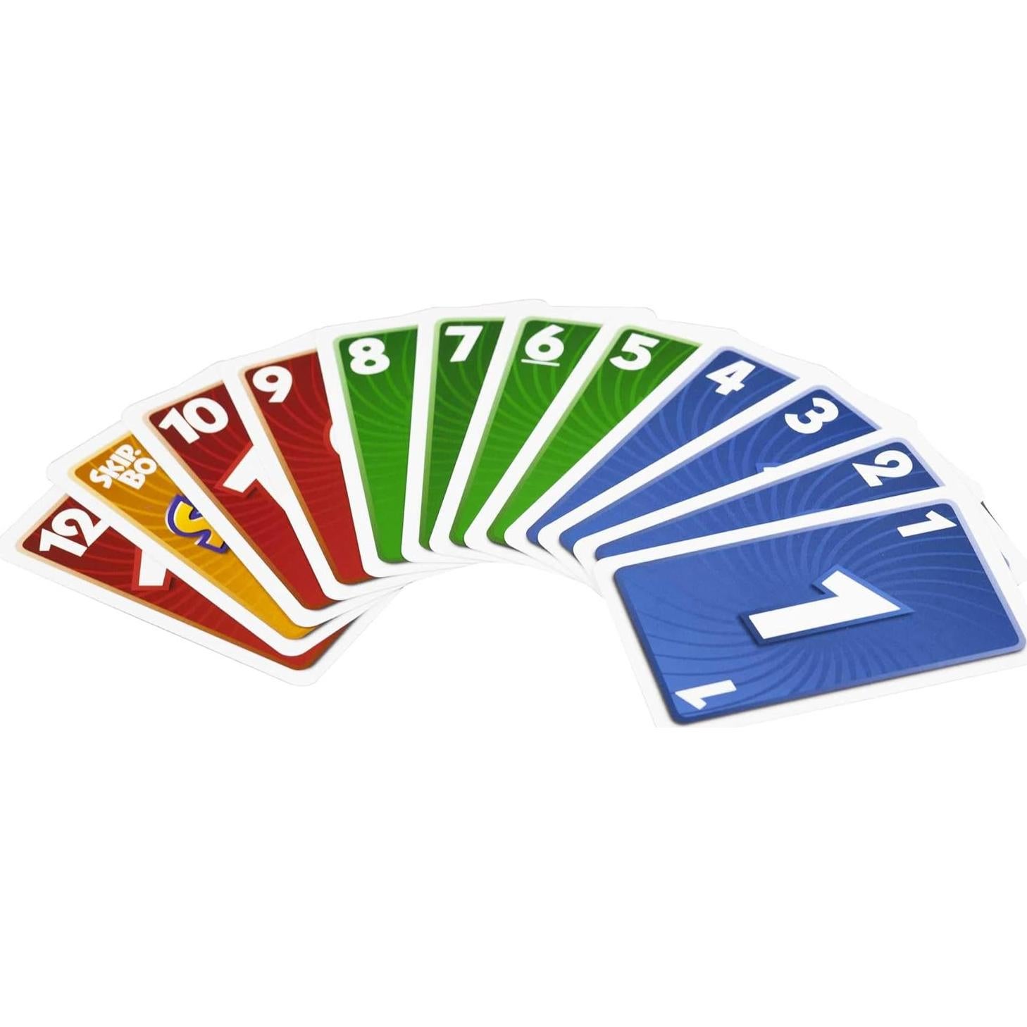Juego de Cartas Skip-BO Mattel + Edades 7+ + 162 Cartas