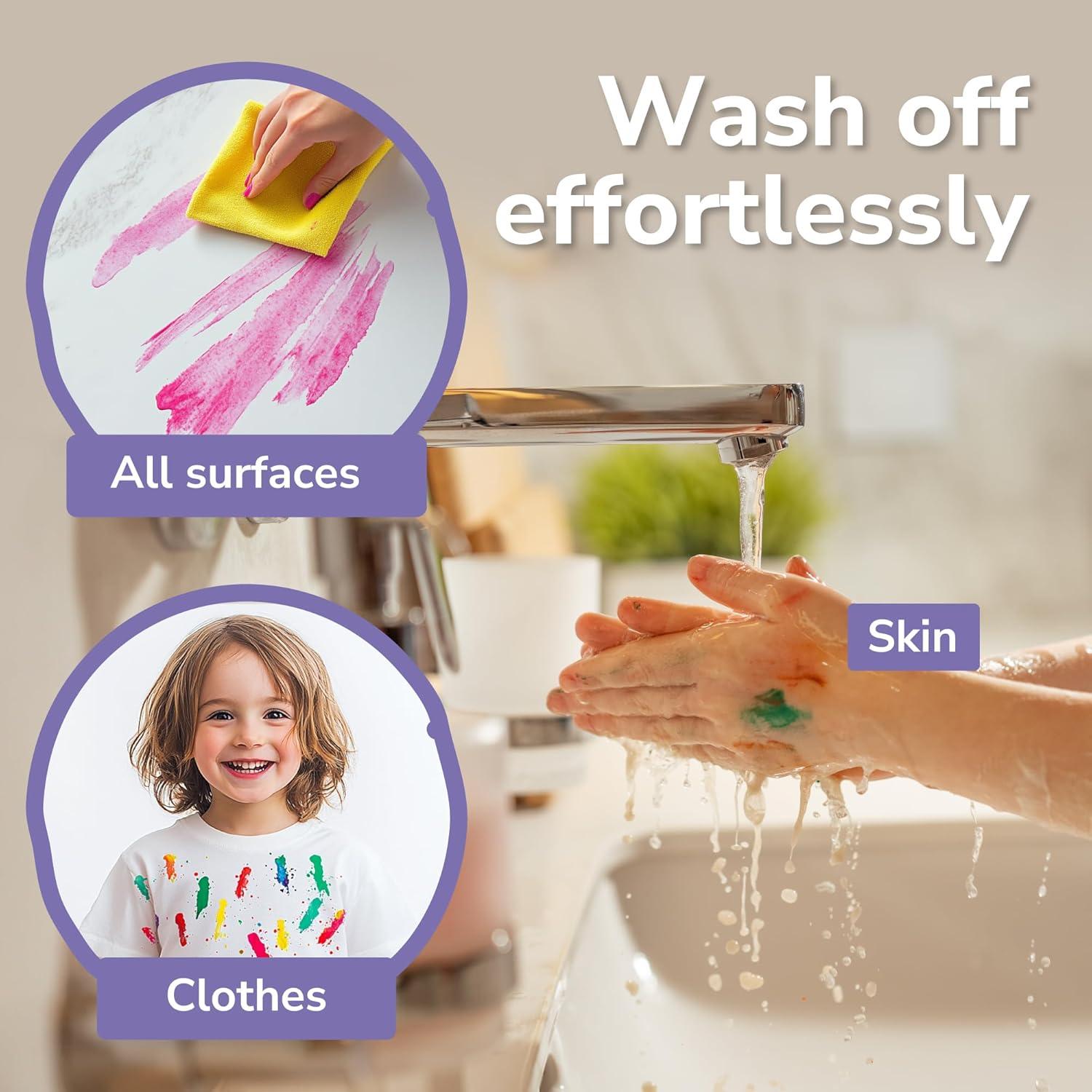 Palitos de Témpera Zenacolor - 12 Colores Lavables para Niños