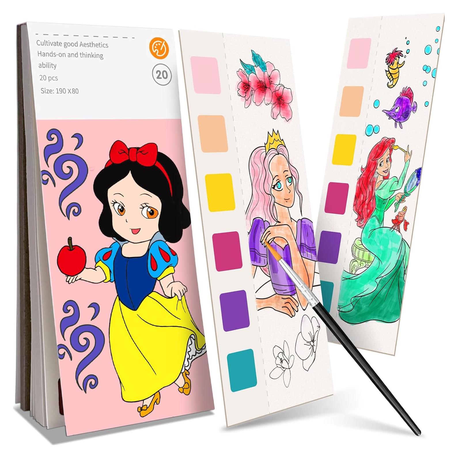 Libro de Pintura Acuarela ZHOC Princesa 80x190mm Sin Desorden