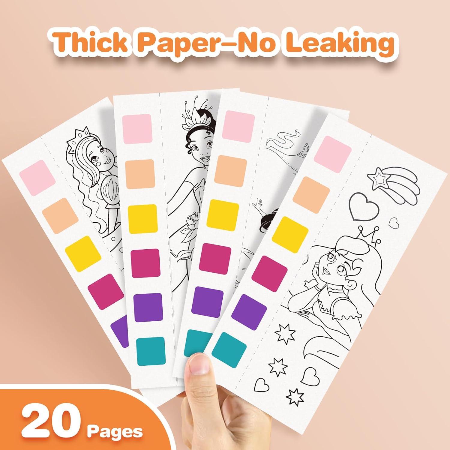 Libro de Pintura Acuarela ZHOC Princesa 80x190mm Sin Desorden