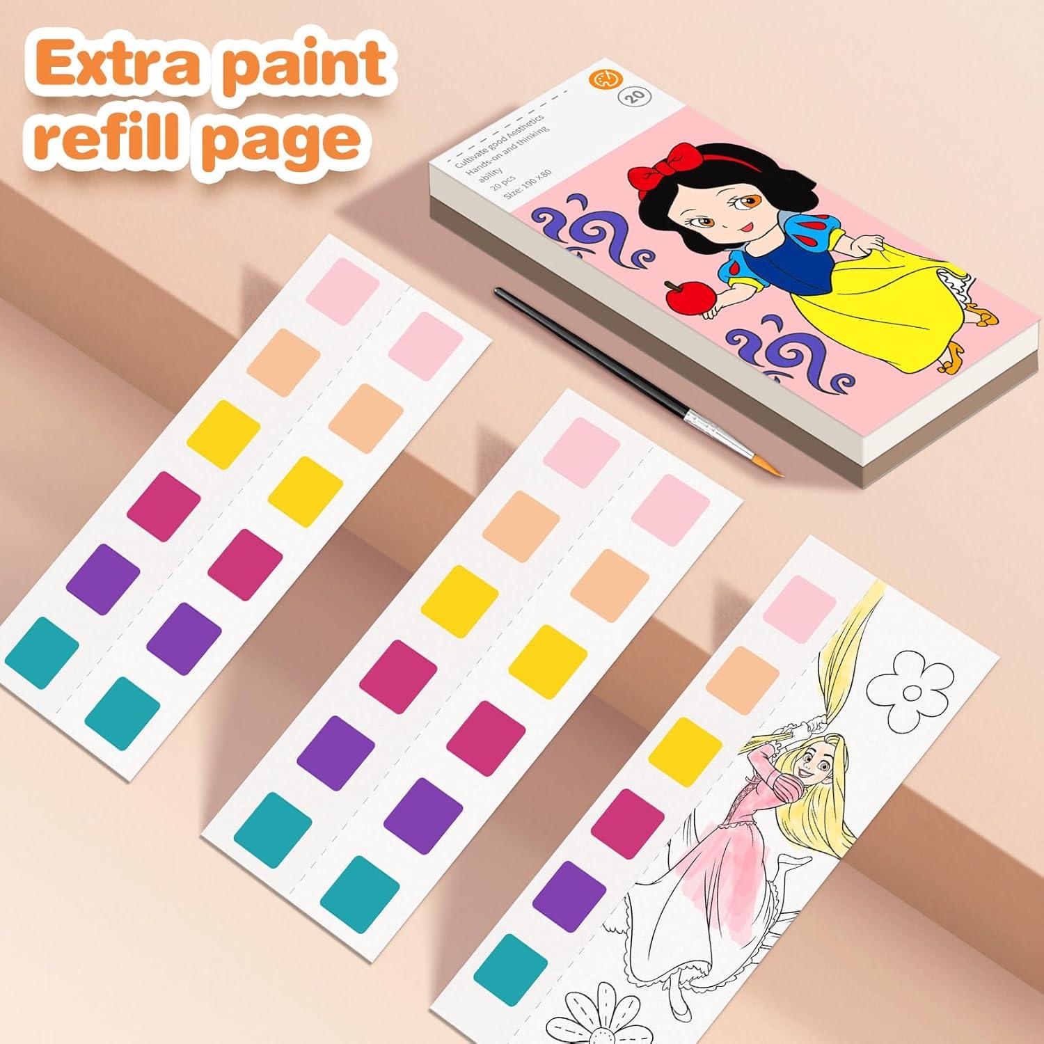 Libro de Pintura Acuarela ZHOC Princesa 80x190mm Sin Desorden