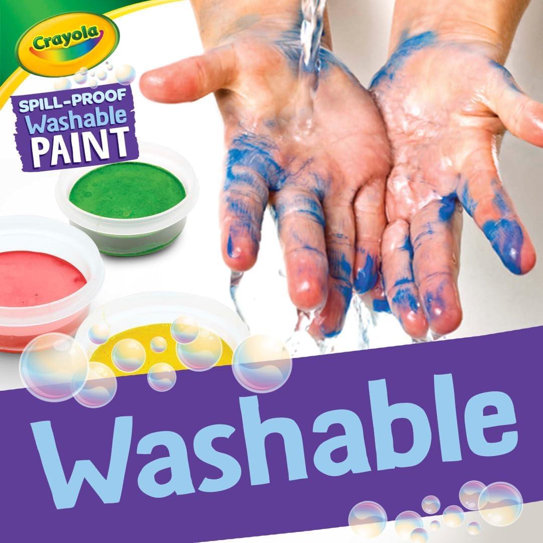 Juego de Pintura Lavable Crayola 5 Frascos a Prueba de Derrames