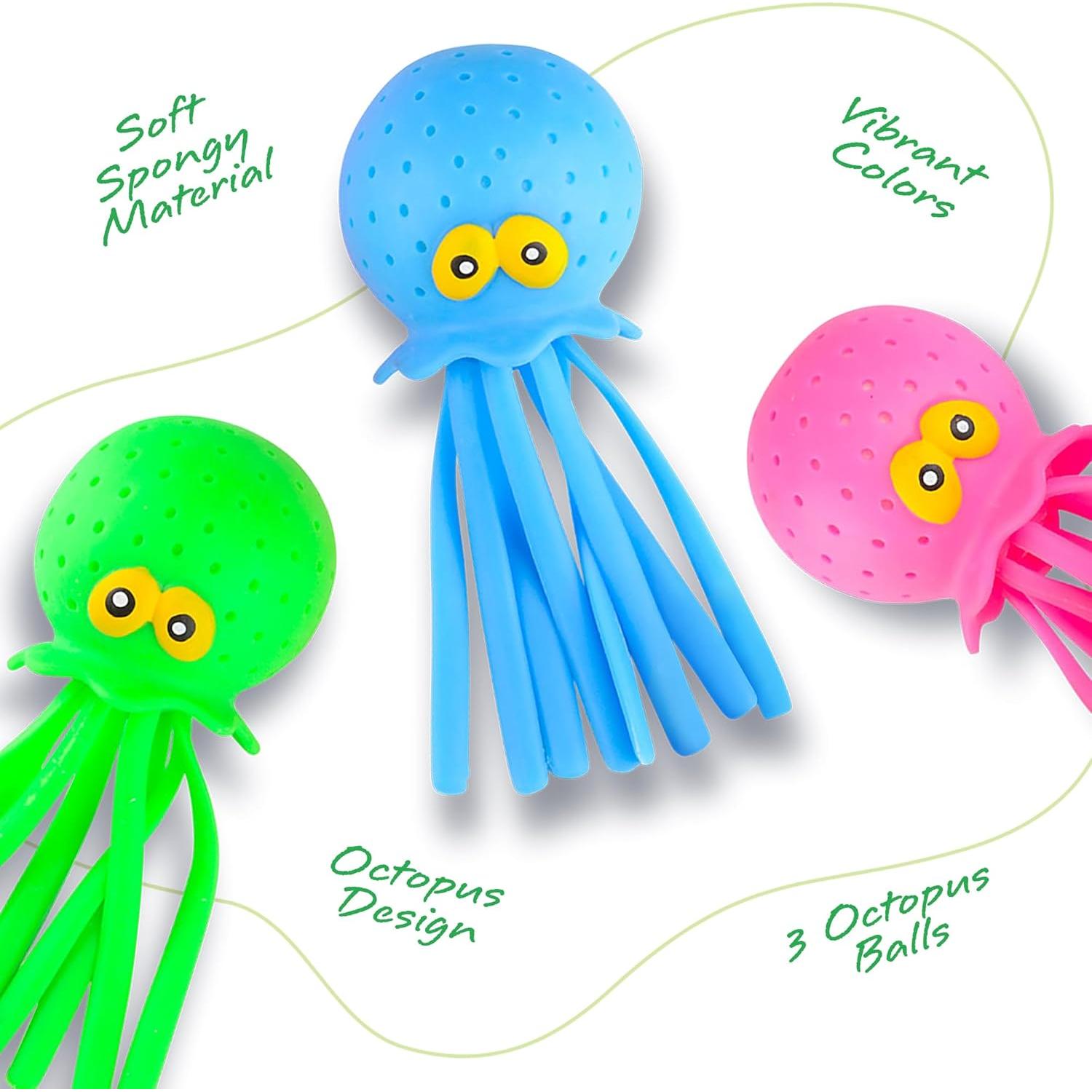Bolas de Agua Pulpo ArtCreativity - Paquete de 3 Juguetes para Niños