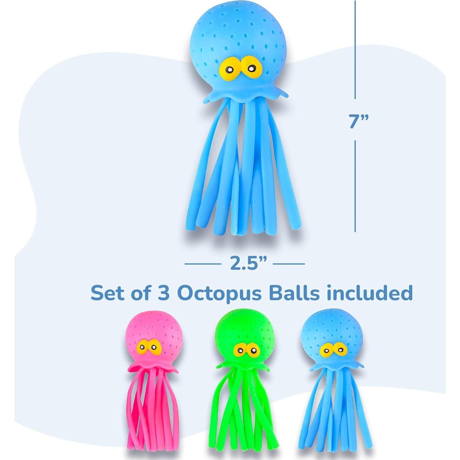 Bolas de Agua Pulpo ArtCreativity - Paquete de 3 Juguetes para Niños