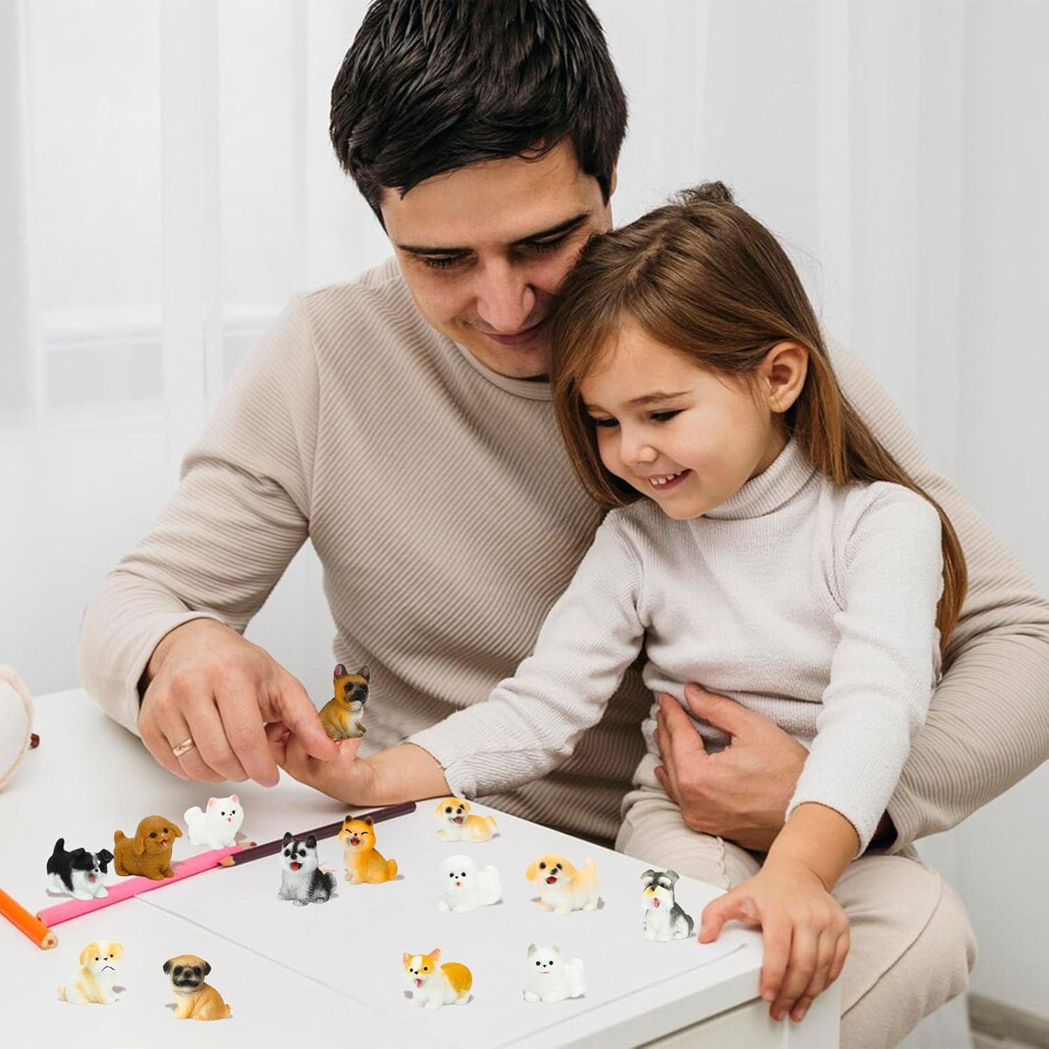 Juego de Figuras de Perros ONEST 14 Piezas PVC Detalladas