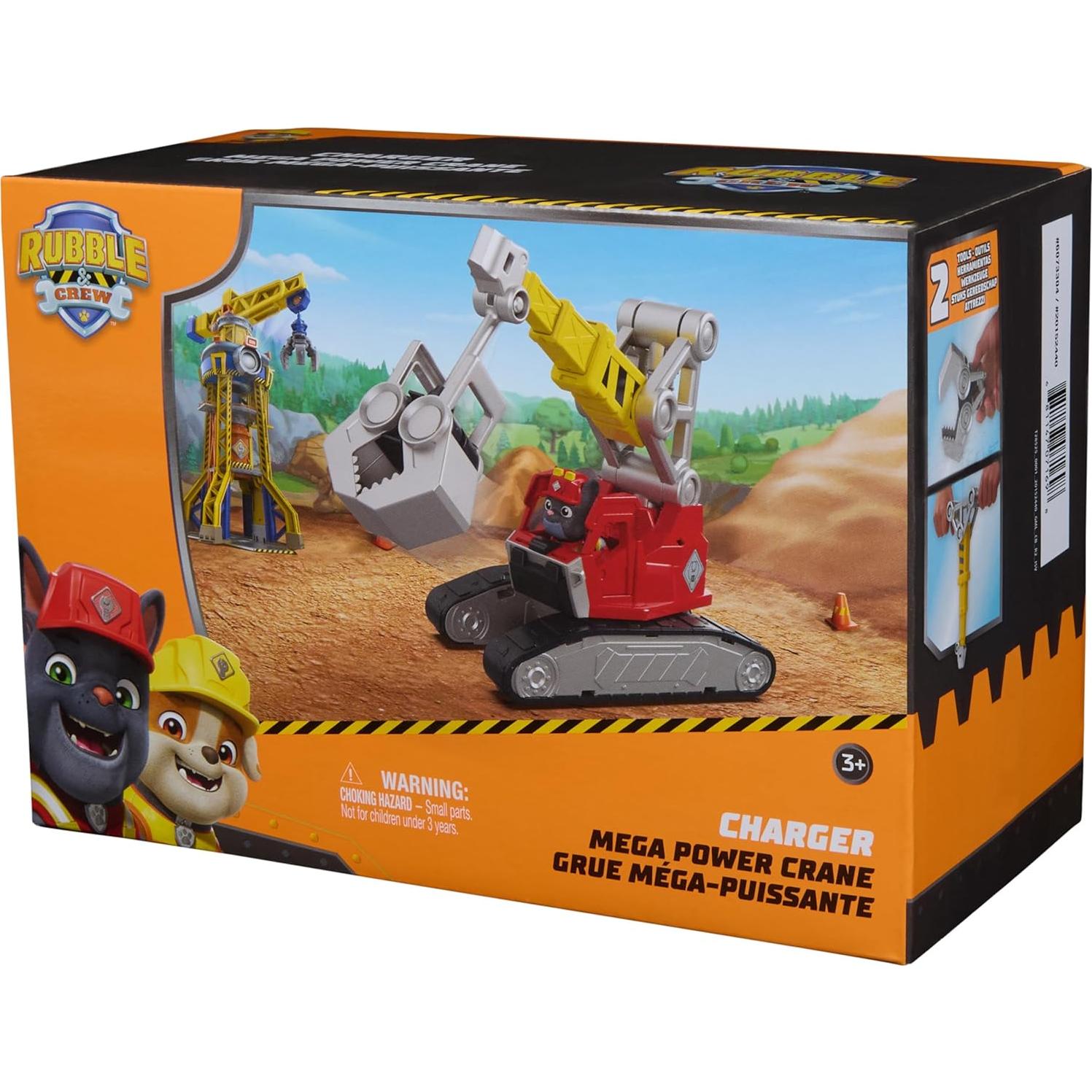 Grúa Mega Poder Charger Spin Master con Figura y Herramientas