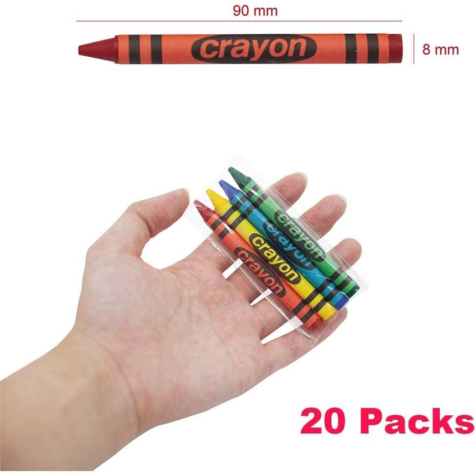 20 Juegos de Crayones Estándar Lucky Art - 80 Unidades No Tóxicos