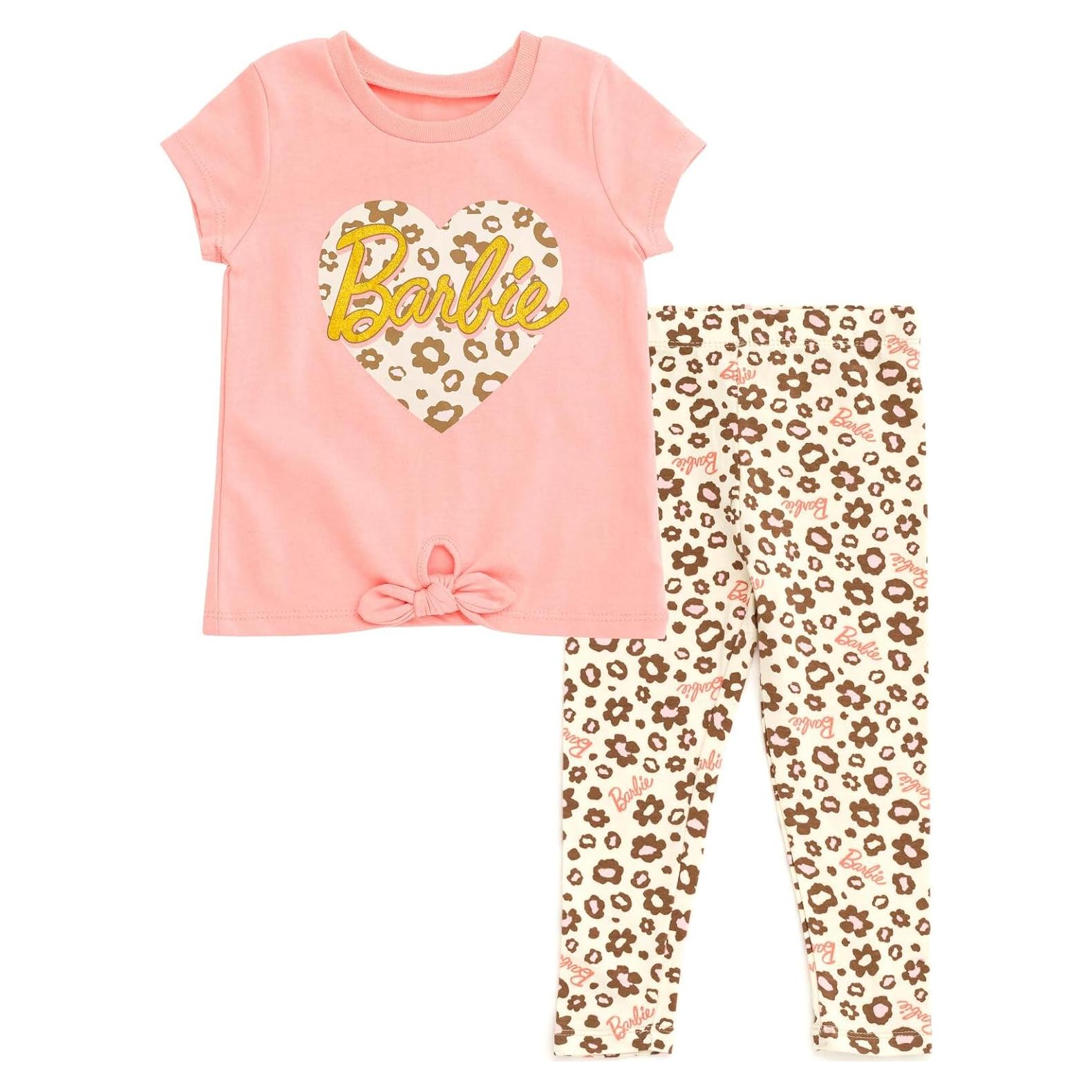 Conjunto camiseta y leggings Barbie para niñas 2T-16