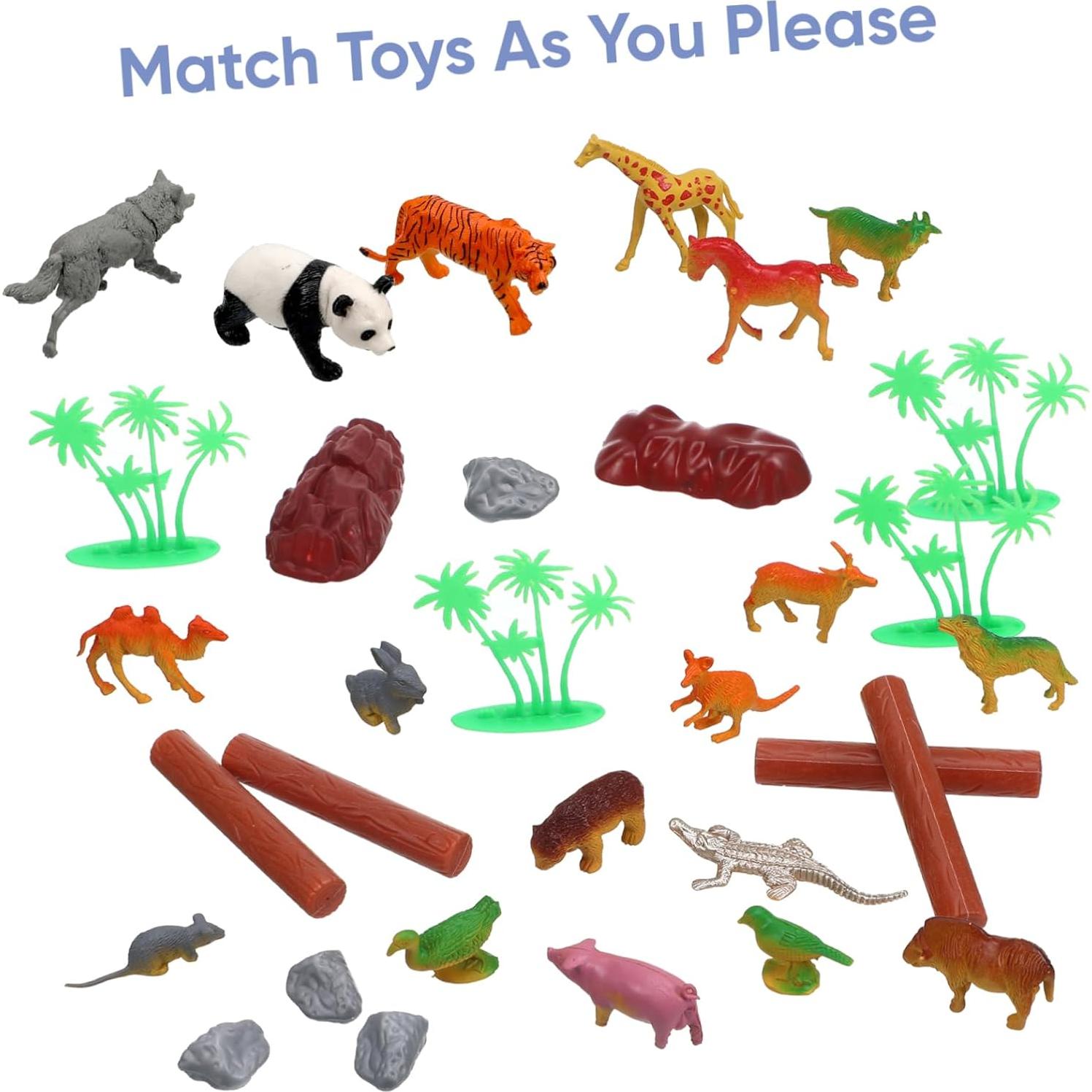 Set de 58 Figuras de Animales del Bosque JOINPAYA - Plástico Realista