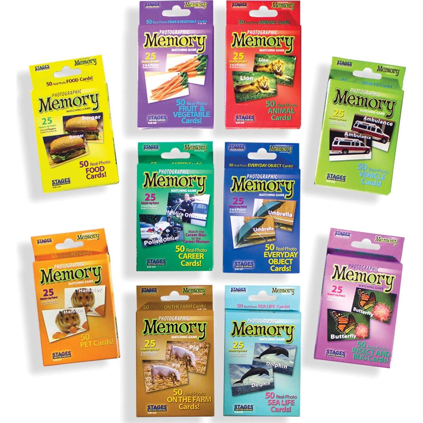 Juego de Memoria Stages Learning - 10 Tarjetas de Imágenes