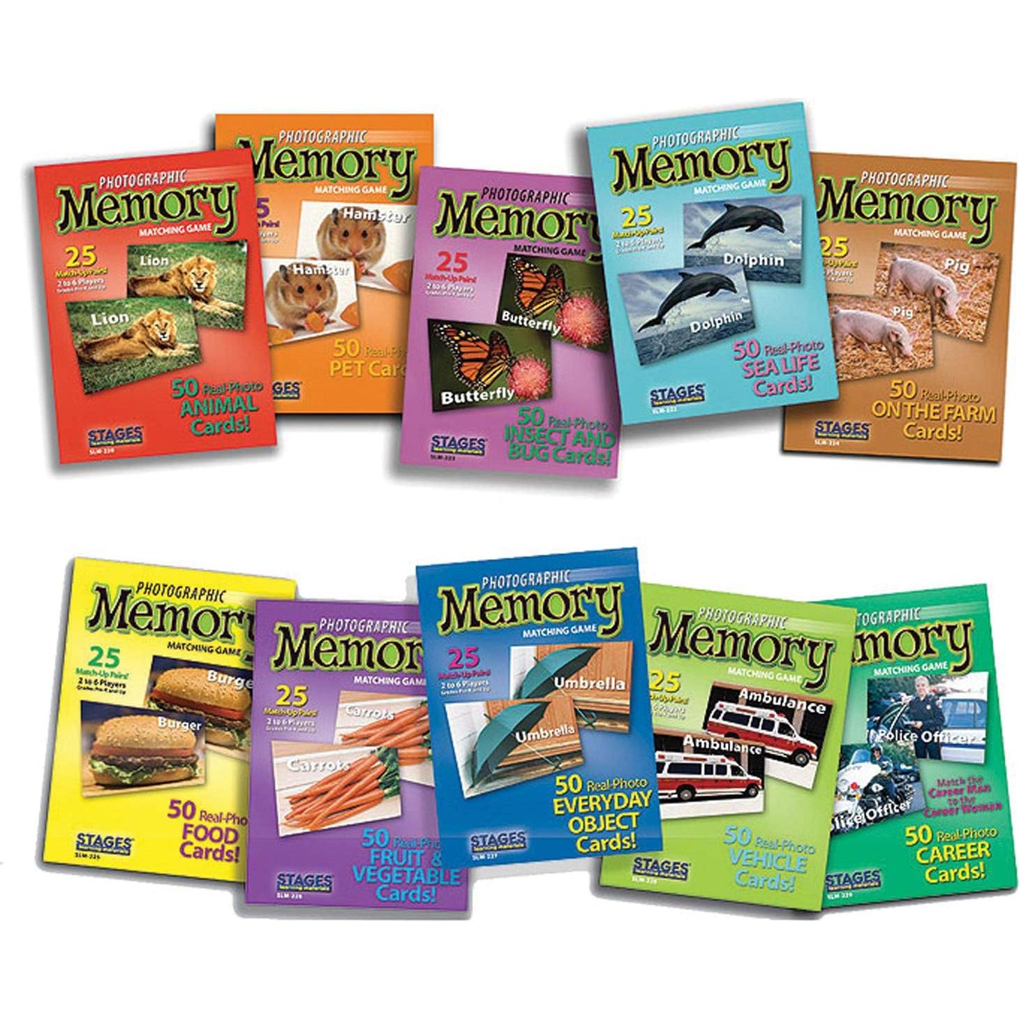 Juego de Memoria Stages Learning - 10 Tarjetas de Imágenes