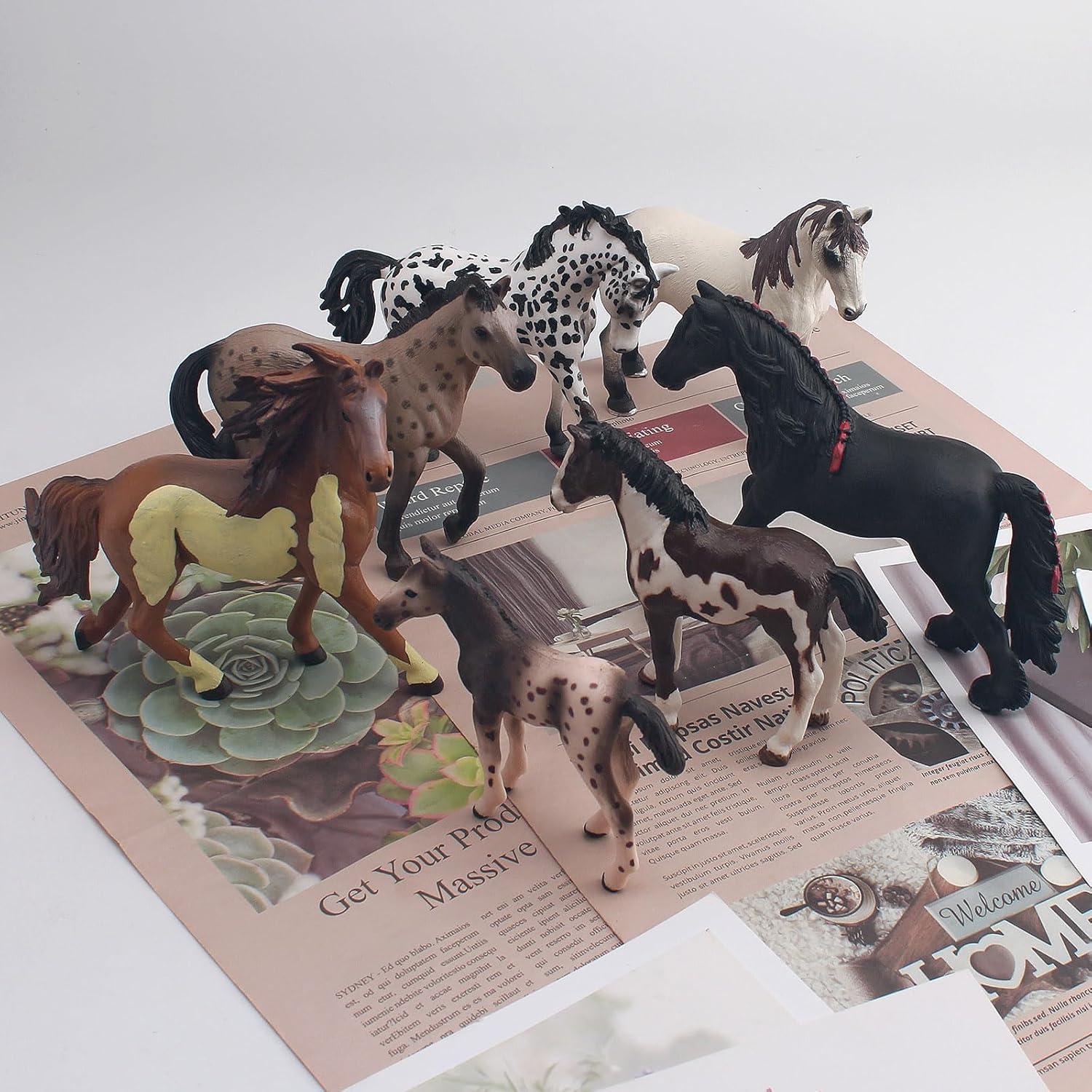 Colección de Juguetes de Caballo LC JoyCre 7PCS - Figuras Realistas