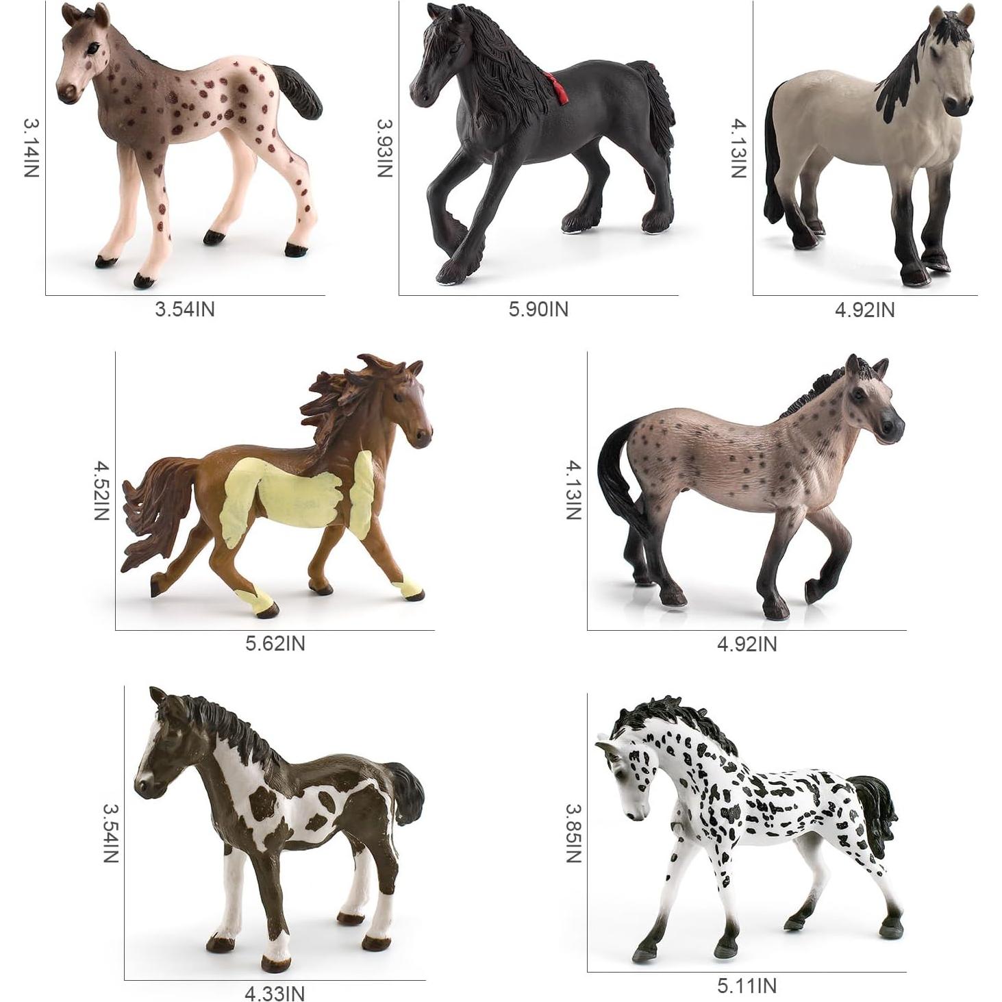 Colección de Juguetes de Caballo LC JoyCre 7PCS - Figuras Realistas