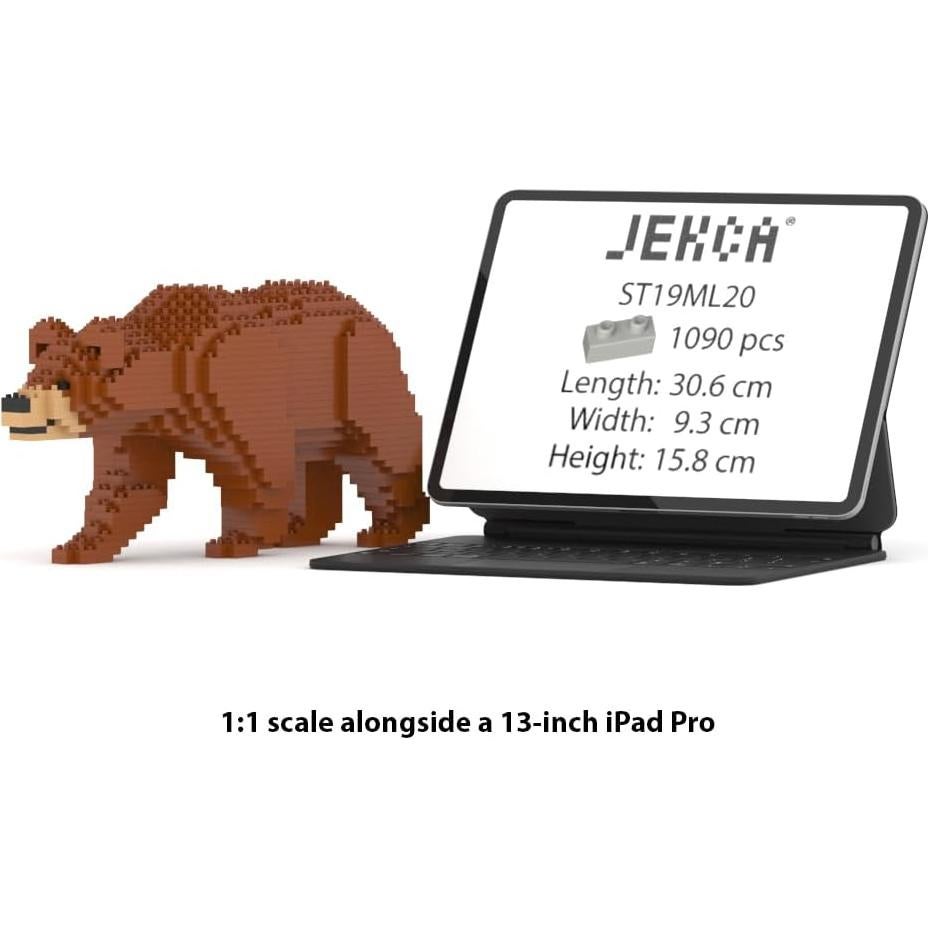 Bloques de Construcción JEKCA Oso Marrón 01S - 1090 Piezas