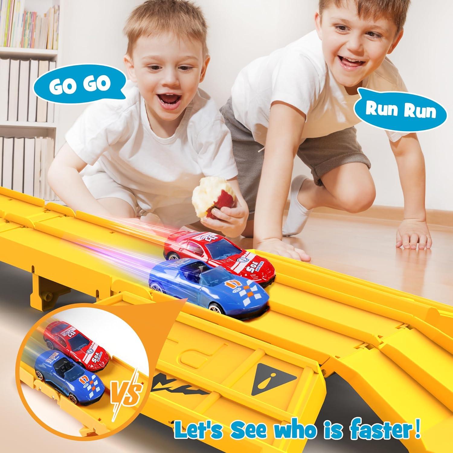 Juguete Camiones de Construcción DWIRCTOYS 4-en-1 con Luz y Sonido