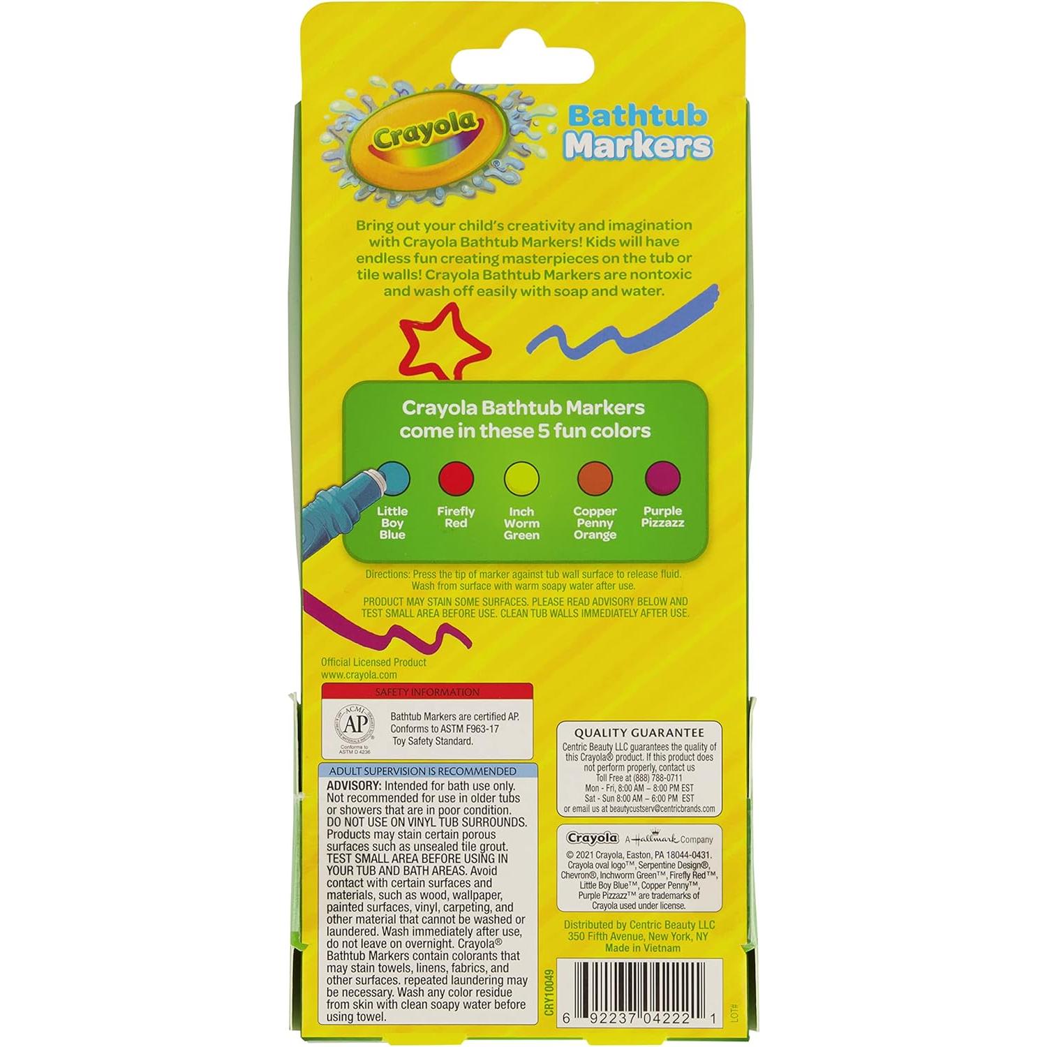 Marcadores de Baño Crayola Taste Beauty - 5 Colores Lavables