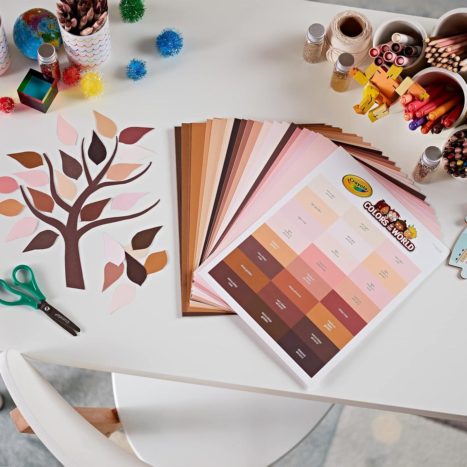 Papel de Construcción Crayola Colores del Mundo 48 Hojas 21.6x27.9cm