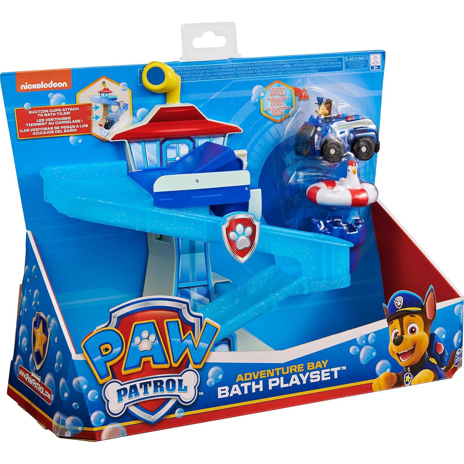 Juego de baño PAW Patrol Adventure Bay con vehículo Chase