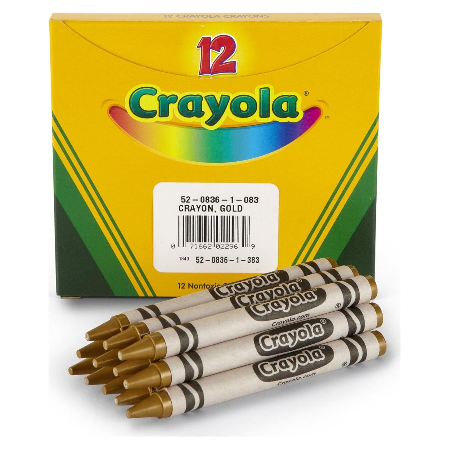 Crayones Crayola Oro - Paquete de 12 Crayones a Granel