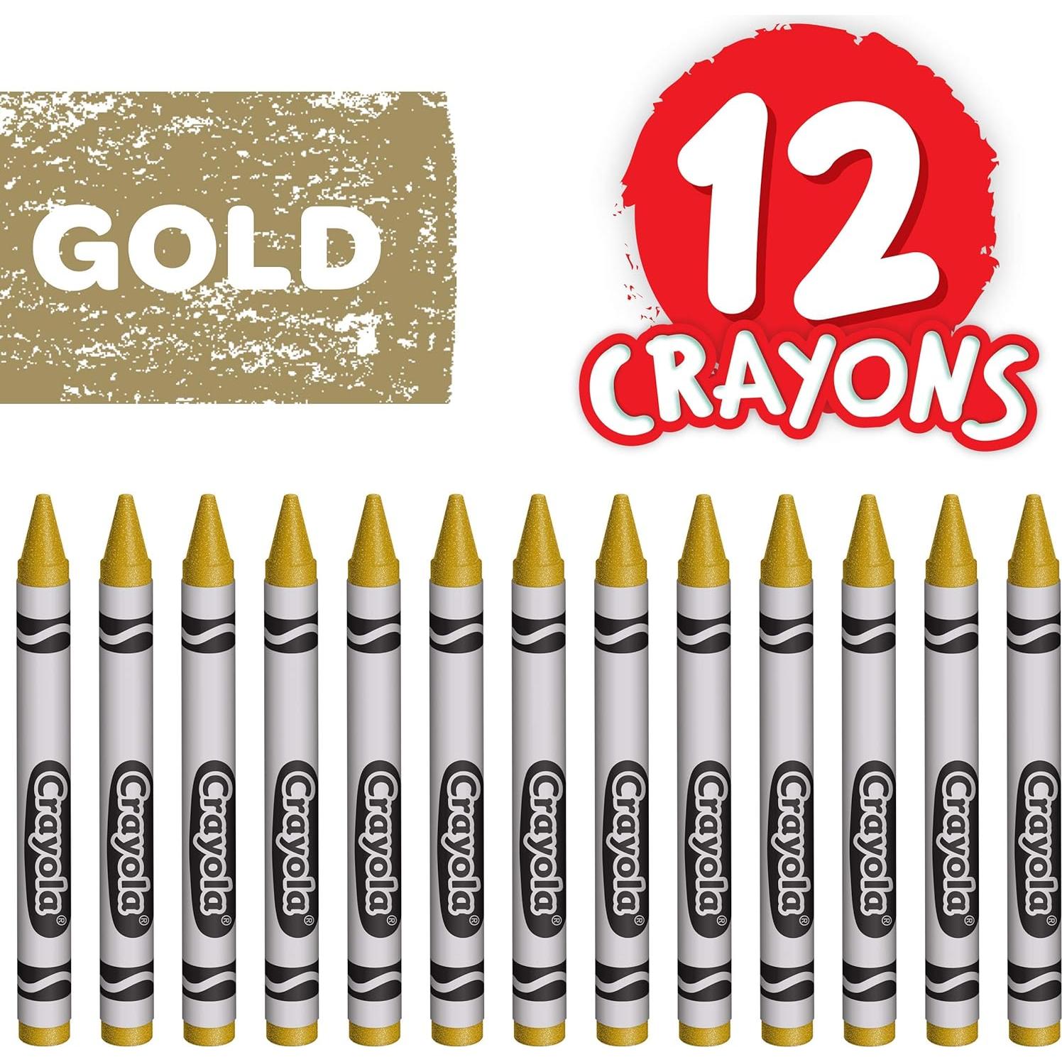 Crayones Crayola Oro - Paquete de 12 Crayones a Granel