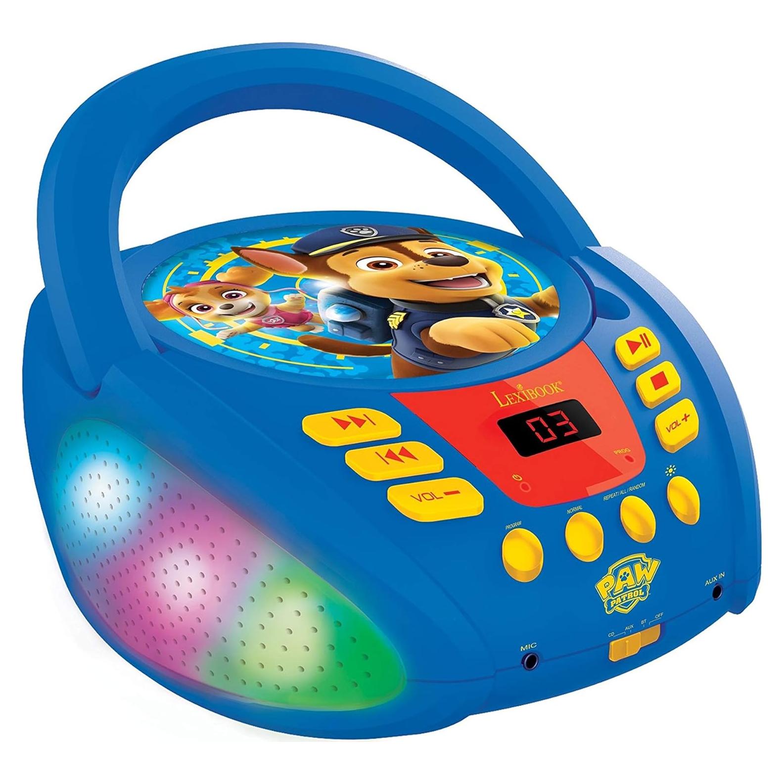 Reproductor de CD Bluetooth Lexibook Patrulla Canina 1.31 kg