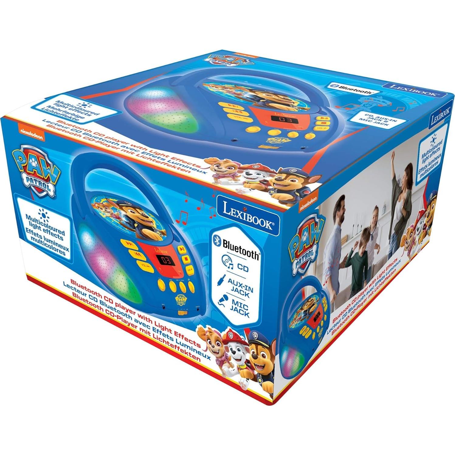 Reproductor de CD Bluetooth Lexibook Patrulla Canina 1.31 kg