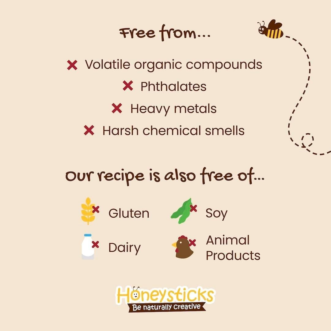 Pintura de Dedos No Tóxica Honeysticks 6 Colores 360ml