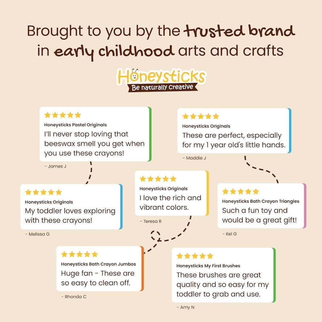 Pintura de Dedos No Tóxica Honeysticks 6 Colores 360ml