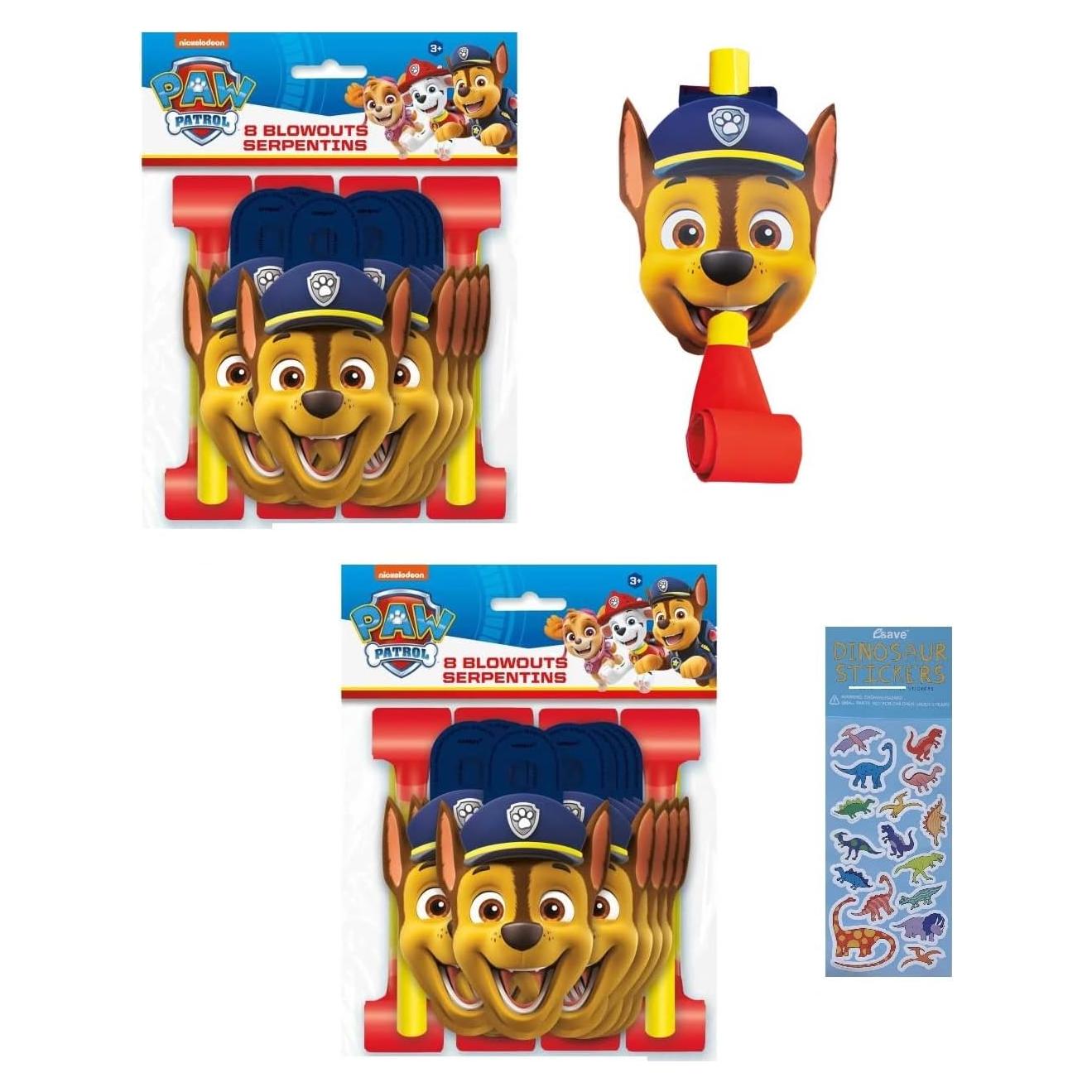 Suministros Fiesta Cumpleaños Paw Patrol Único 16 Silbatos