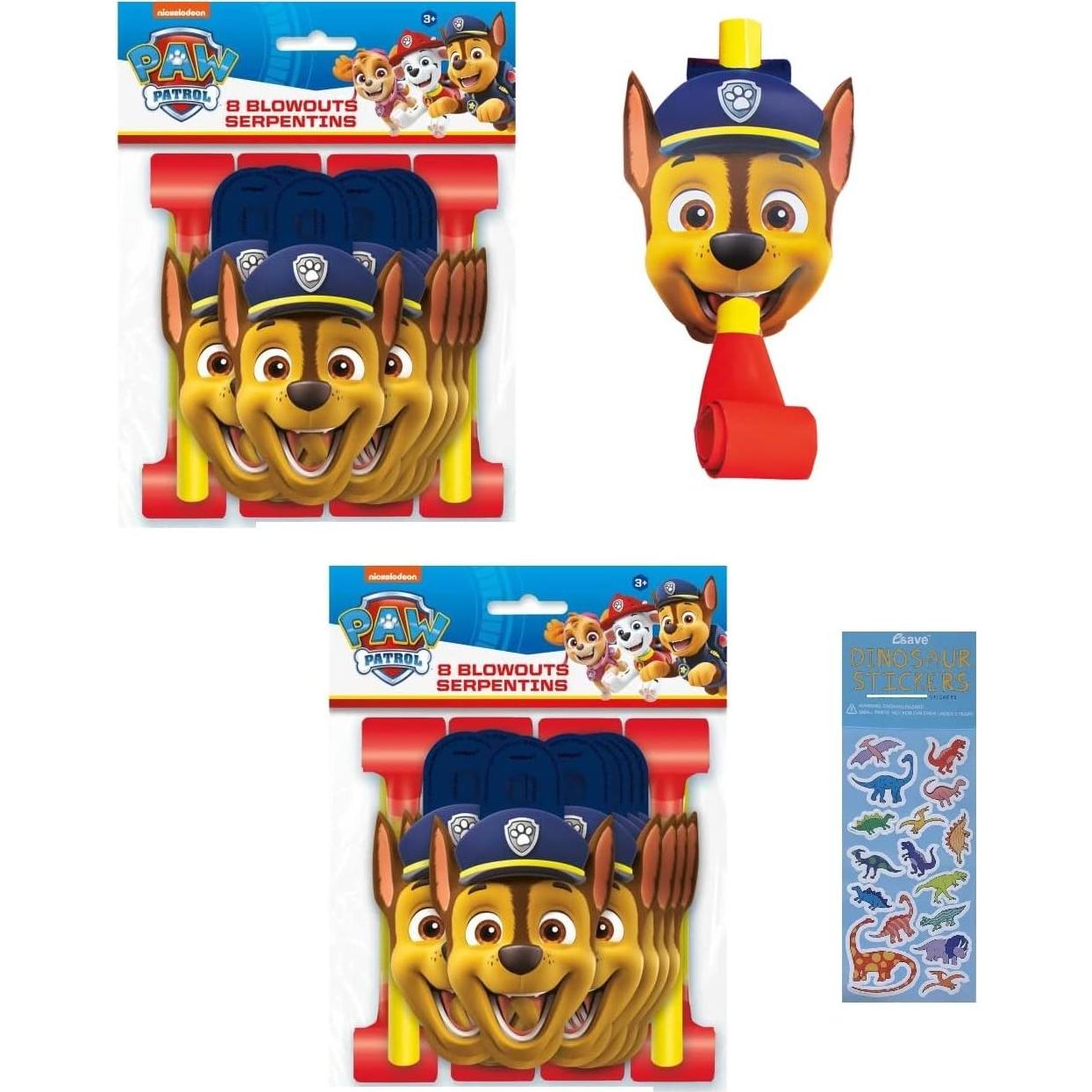 Suministros Fiesta Cumpleaños Paw Patrol Único 16 Silbatos