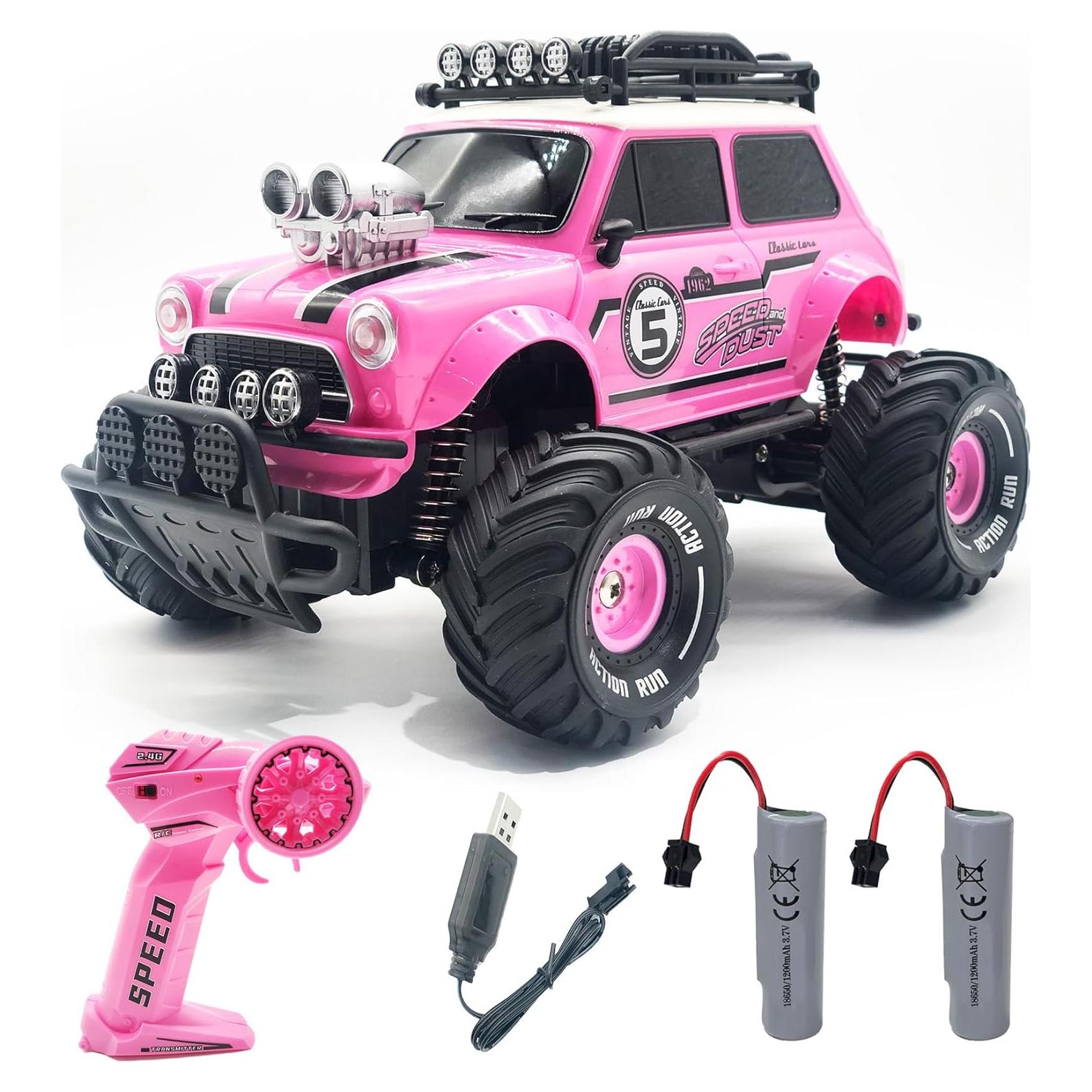 Coche de Control Remoto 10Leccion JD2101RC01P Rosa 26.67cm