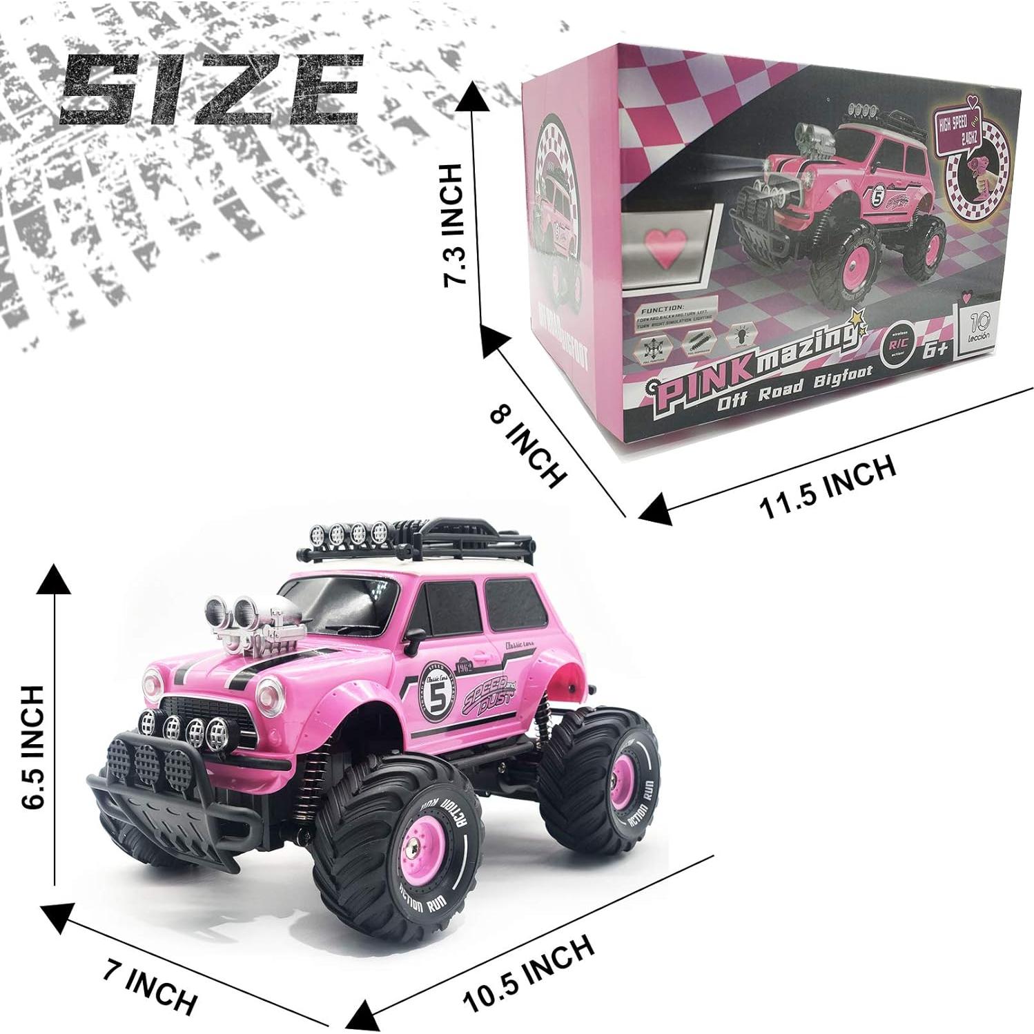 Coche de Control Remoto 10Leccion JD2101RC01P Rosa 26.67cm