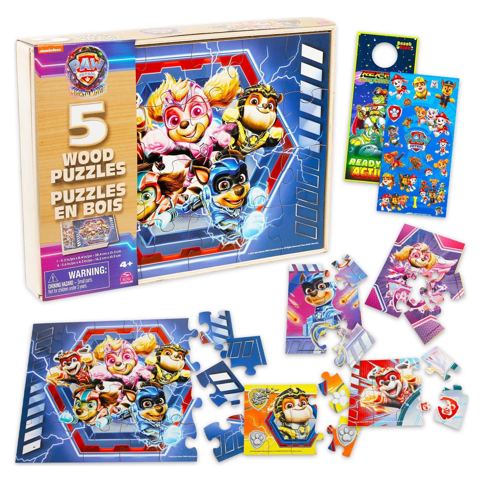 Rompecabezas de Madera Paw Patrol 5 Pack - 24 Piezas