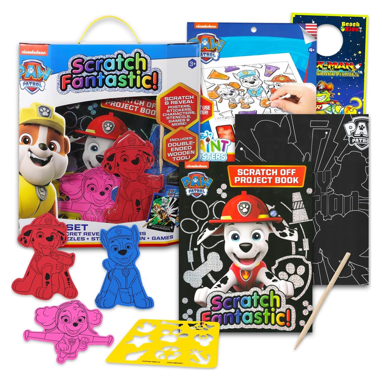 Conjunto de Arte para Raspar Paw Patrol - Kit Scratch Fantastic