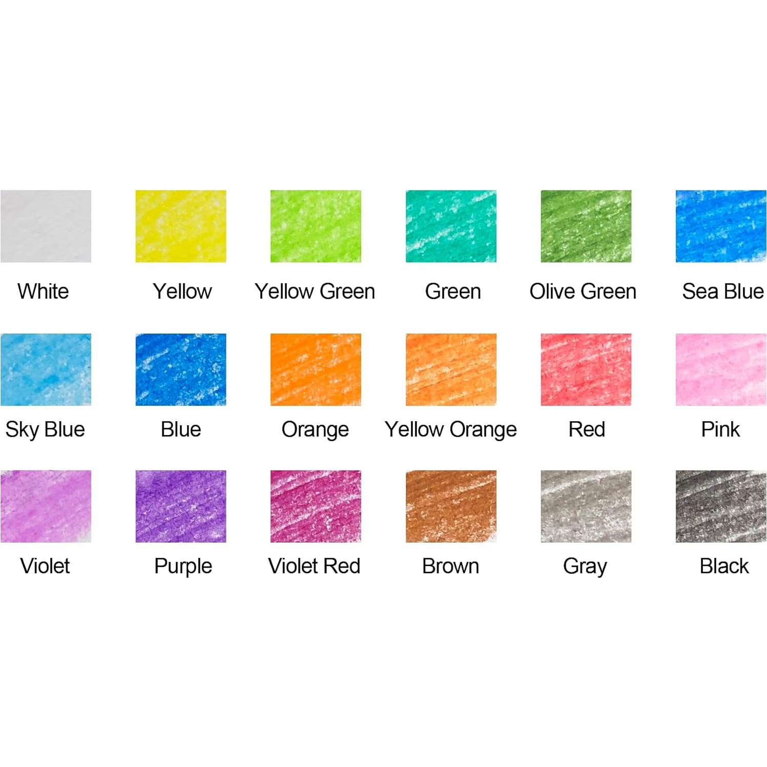 Paquete a granel de crayones Madisi 900 unidades 18 colores