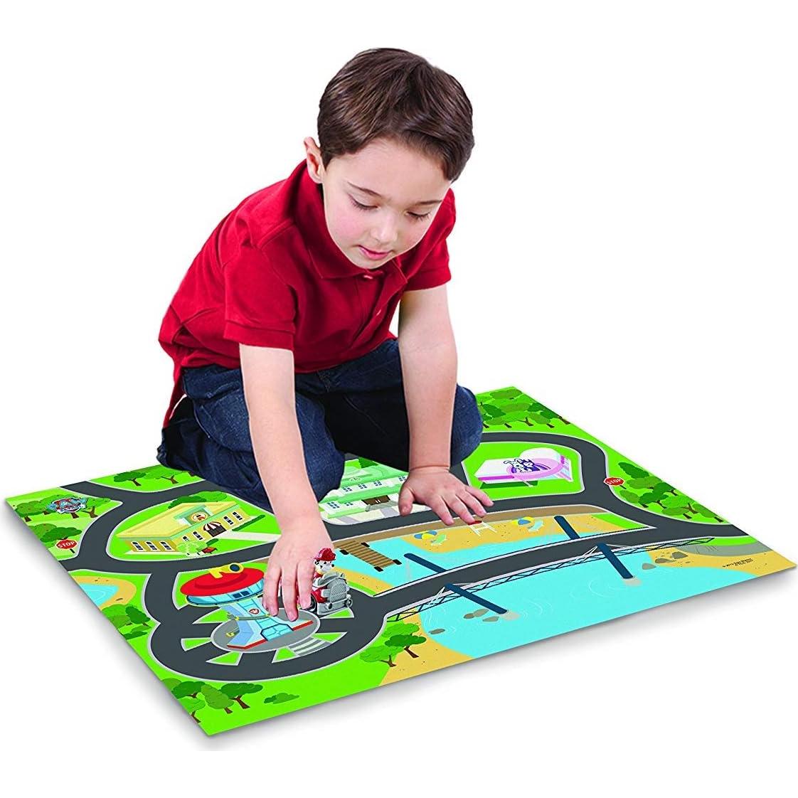 Alfombra de Juego de Fieltro Paw Patrol con Vehículo 80x70cm