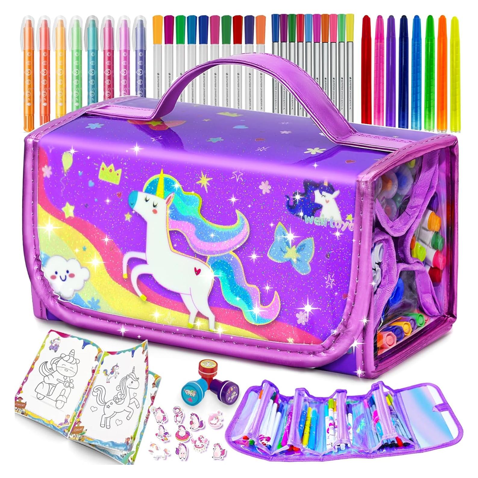 Conjunto de 56 Marcadores Lavables Weirtoya Unicornio