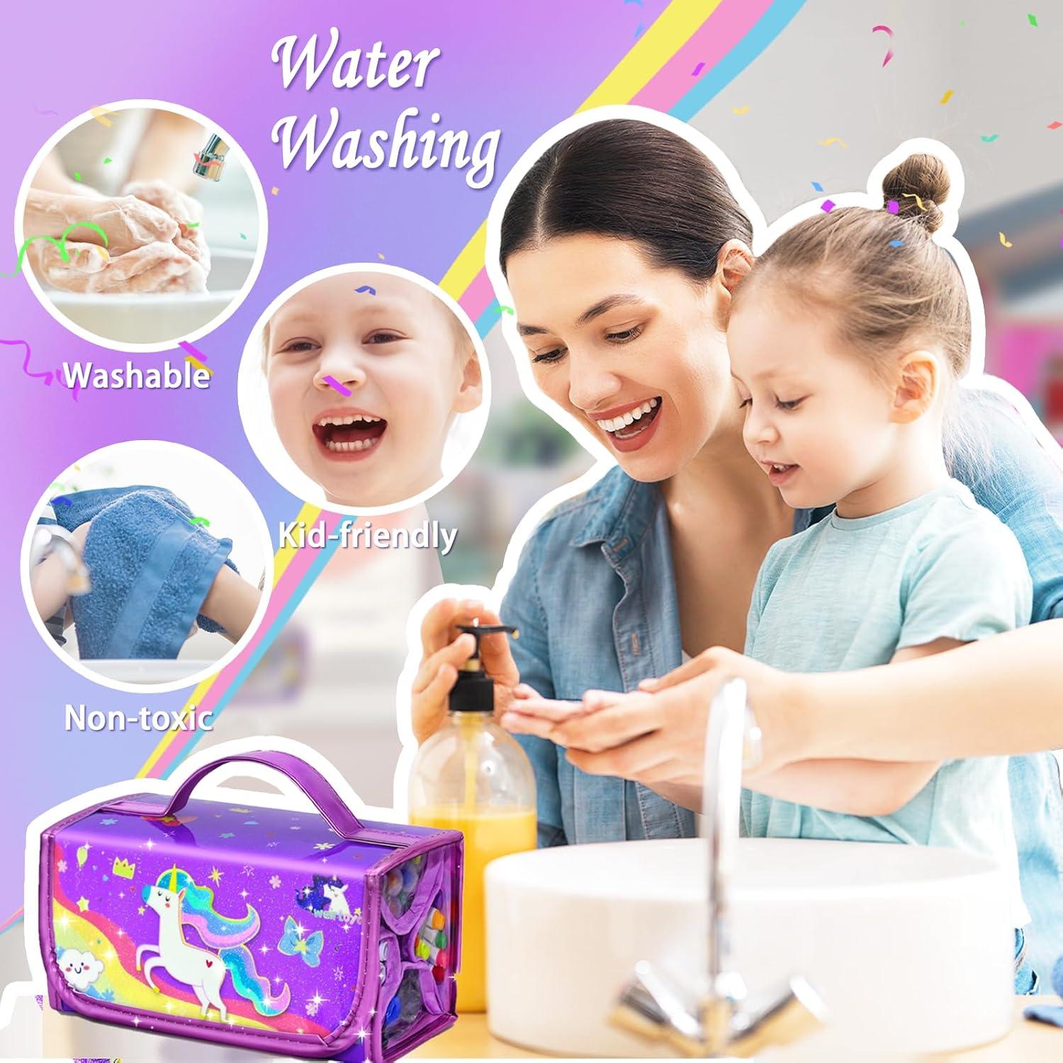 Conjunto de 56 Marcadores Lavables Weirtoya Unicornio