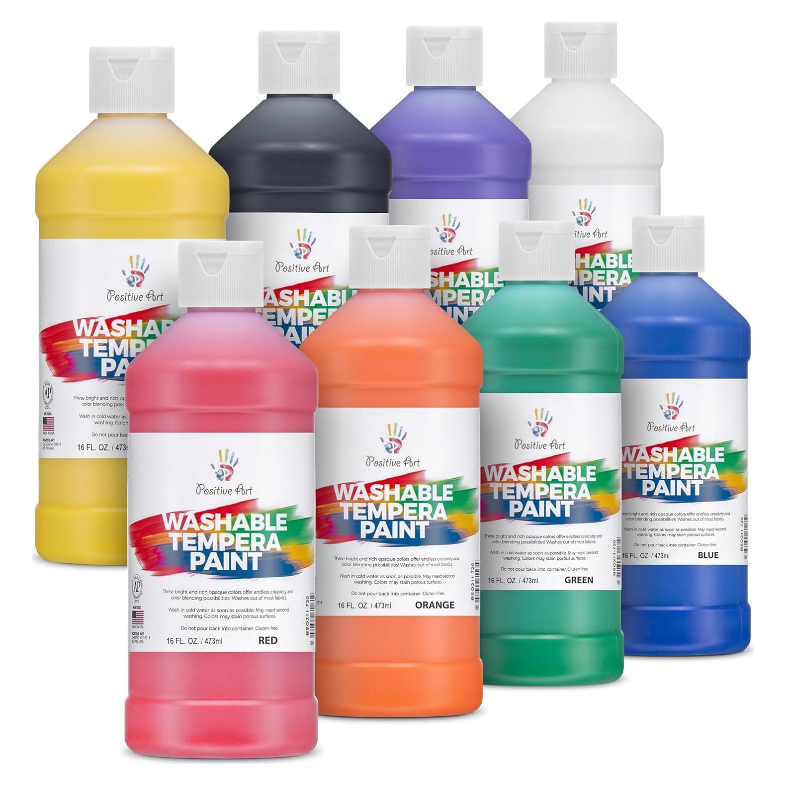 Pintura Lavable Positiva para Niños - 8 Colores 473 ml