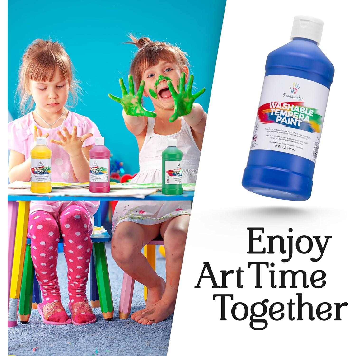 Pintura Lavable Positiva para Niños - 8 Colores 473 ml