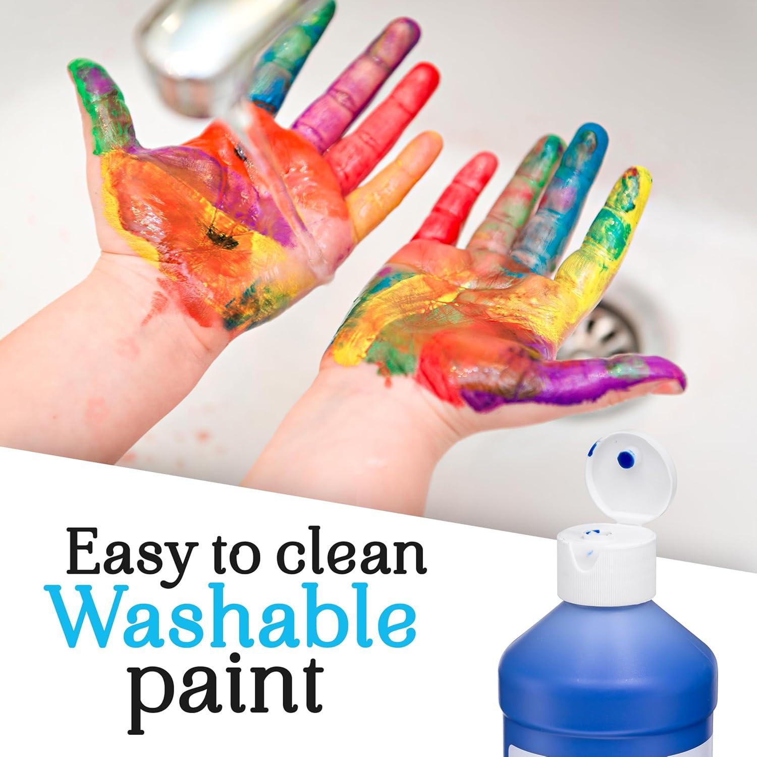 Pintura Lavable Positiva para Niños - 8 Colores 473 ml