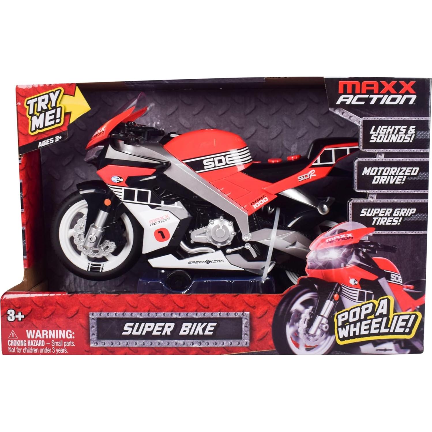 Motocicleta de Juguete Motorizada Maxx Action Roja 0.5kg