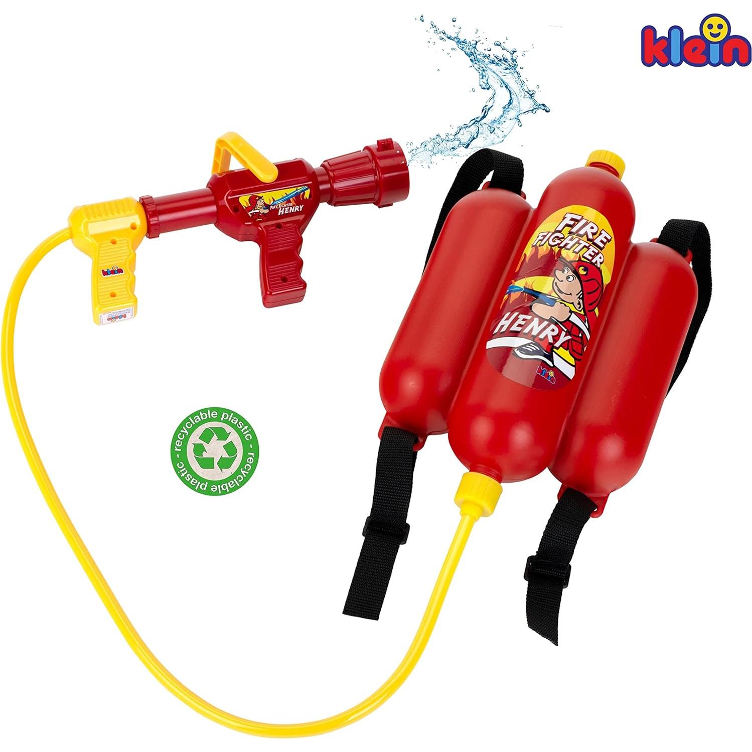 Mochila de Agua Bombero Theo Klein 1.98L Dispara 1.83m