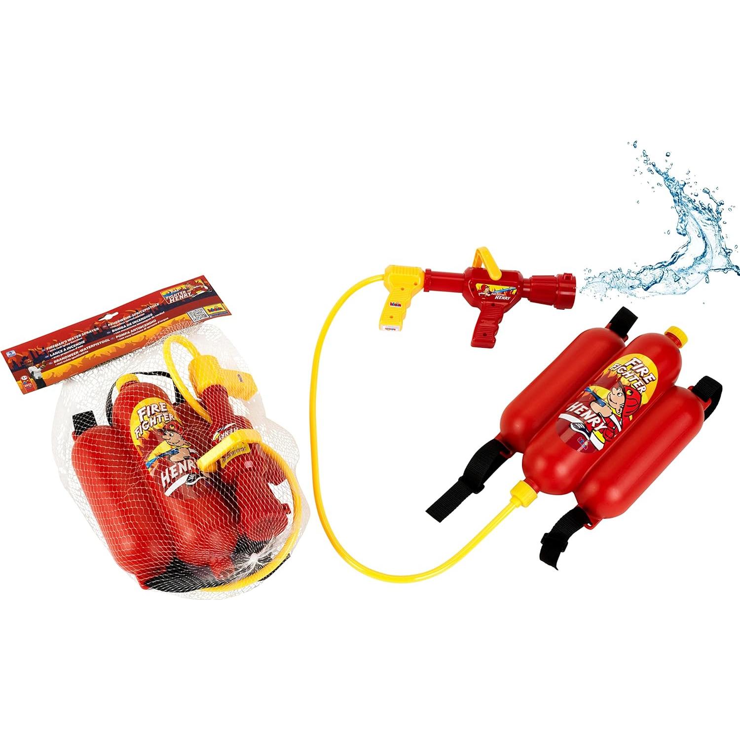 Mochila de Agua Bombero Theo Klein 1.98L Dispara 1.83m