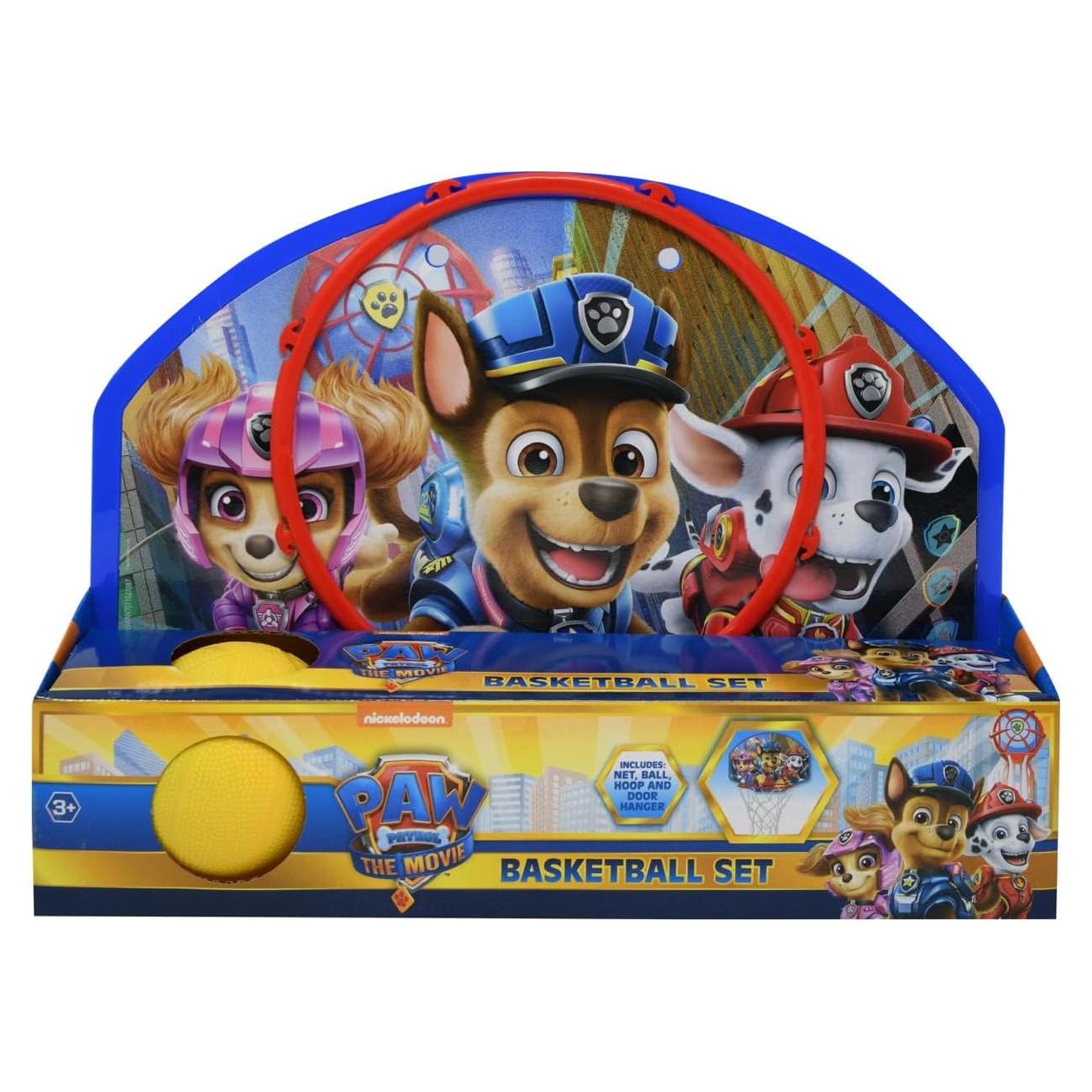 Aro de Baloncesto Paw Patrol para Puerta con Pelota 34.3x25.4 cm
