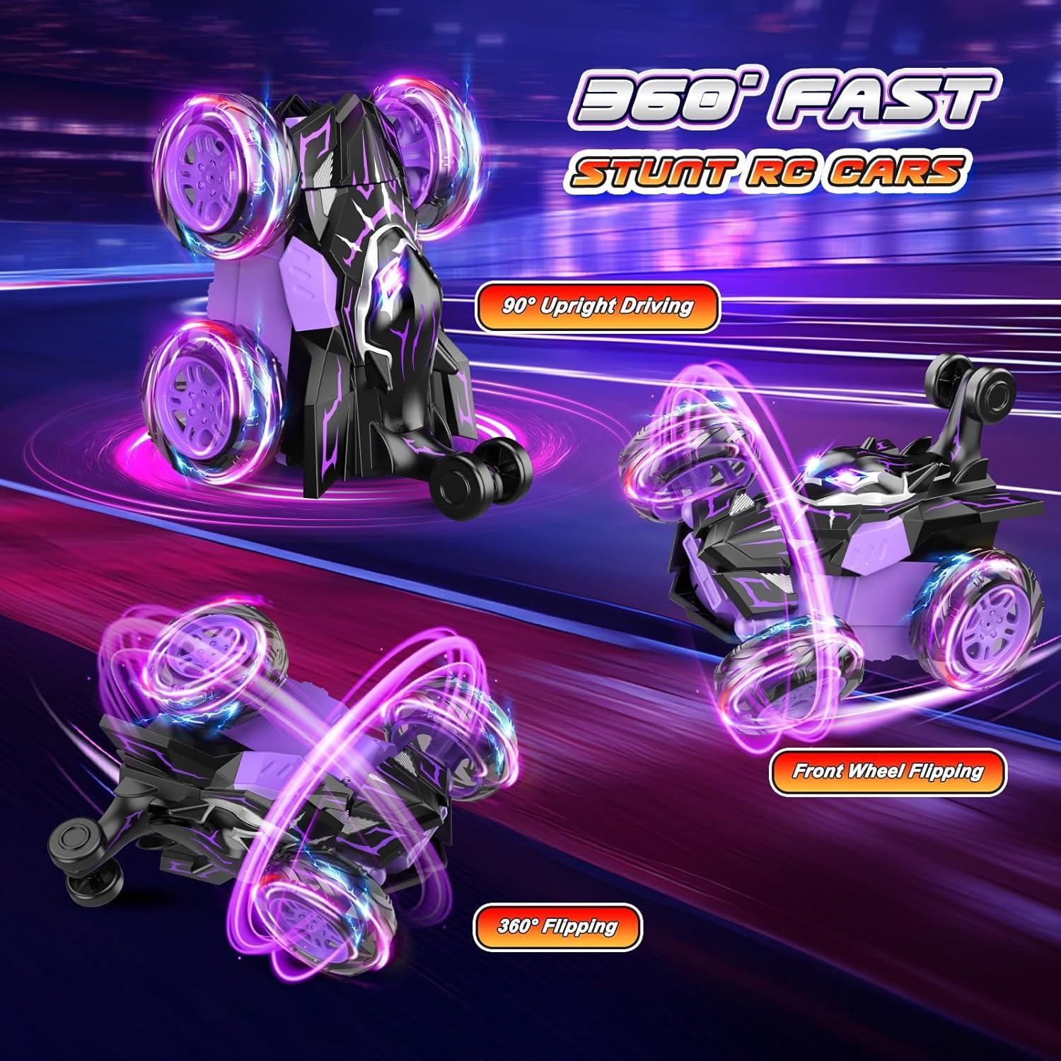 Coche de Control Remoto Quapify 4WD 360° Volteo Luces