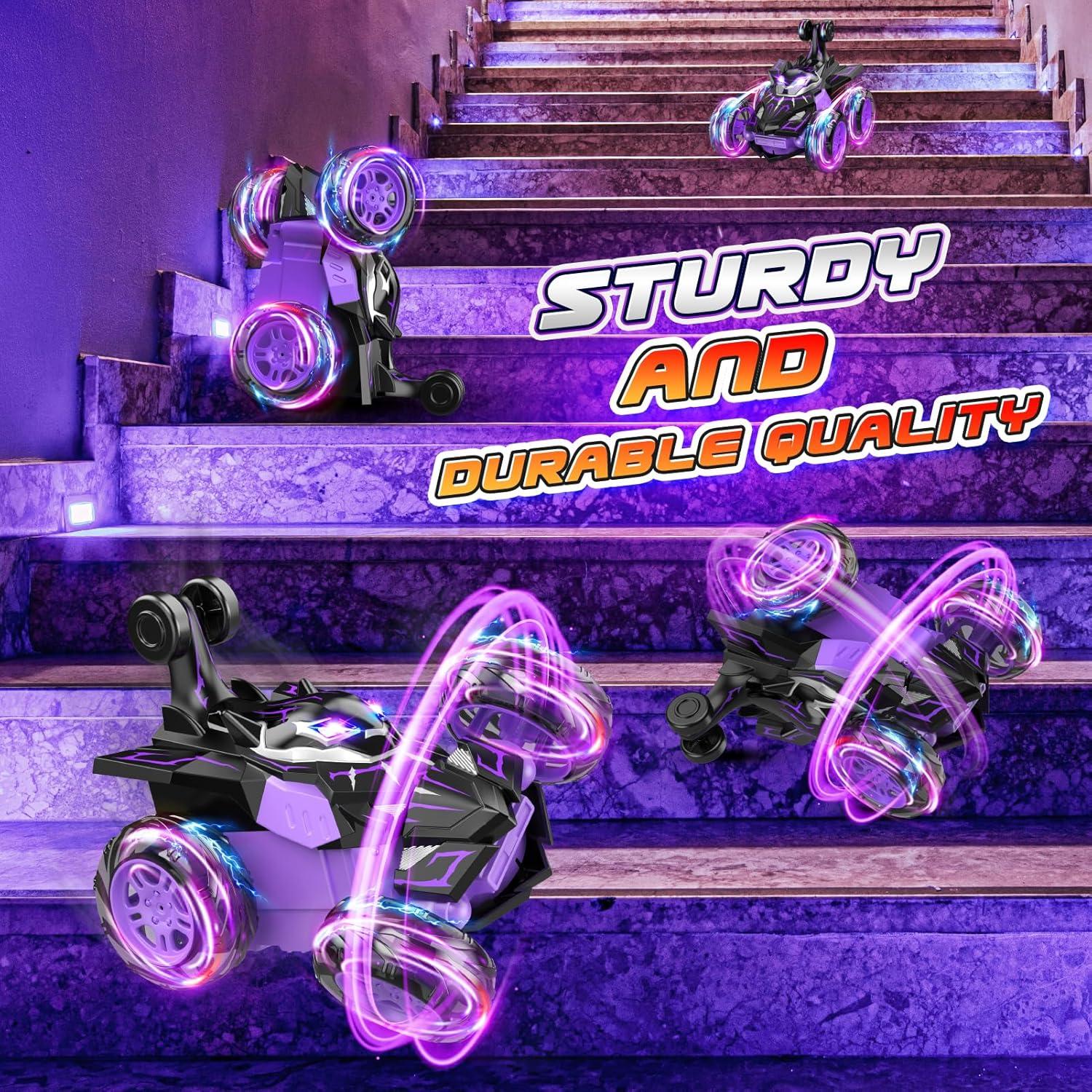 Coche de Control Remoto Quapify 4WD 360° Volteo Luces