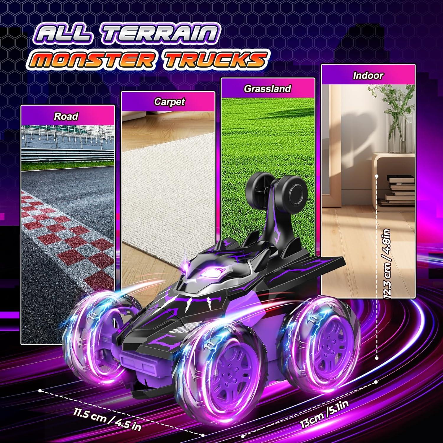 Coche de Control Remoto Quapify 4WD 360° Volteo Luces