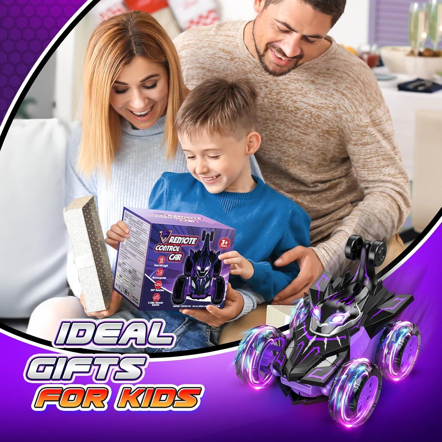 Coche de Control Remoto Quapify 4WD 360° Volteo Luces