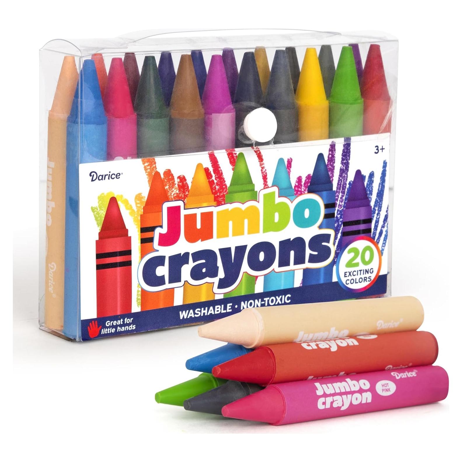 Crayones Jumbo Darice 20 Colores Lavables No Tóxicos